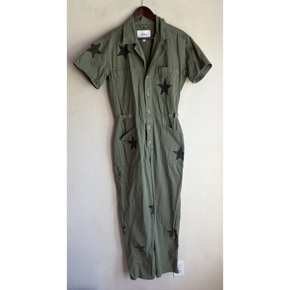 Pistola Grover Utility Jumpsuit Field Suit Royal Honor Star Print Olive Green M